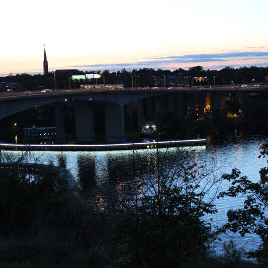 400m Ljuskabel runt Gröndalsbron, Stockholm